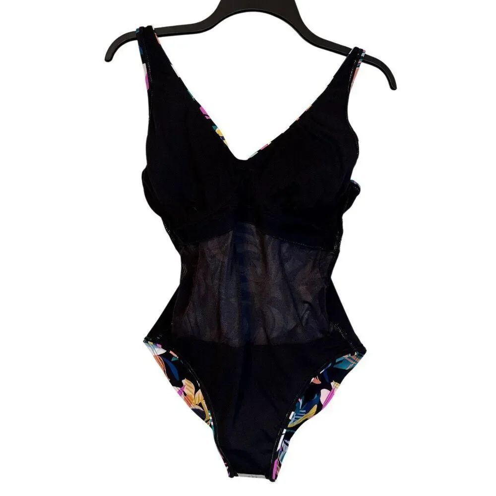 Island Escape Tropical Print 1-Piece Women’s Swimsuit Sz. 6 Cruise Resort NW/OT - Picture 3 of 7